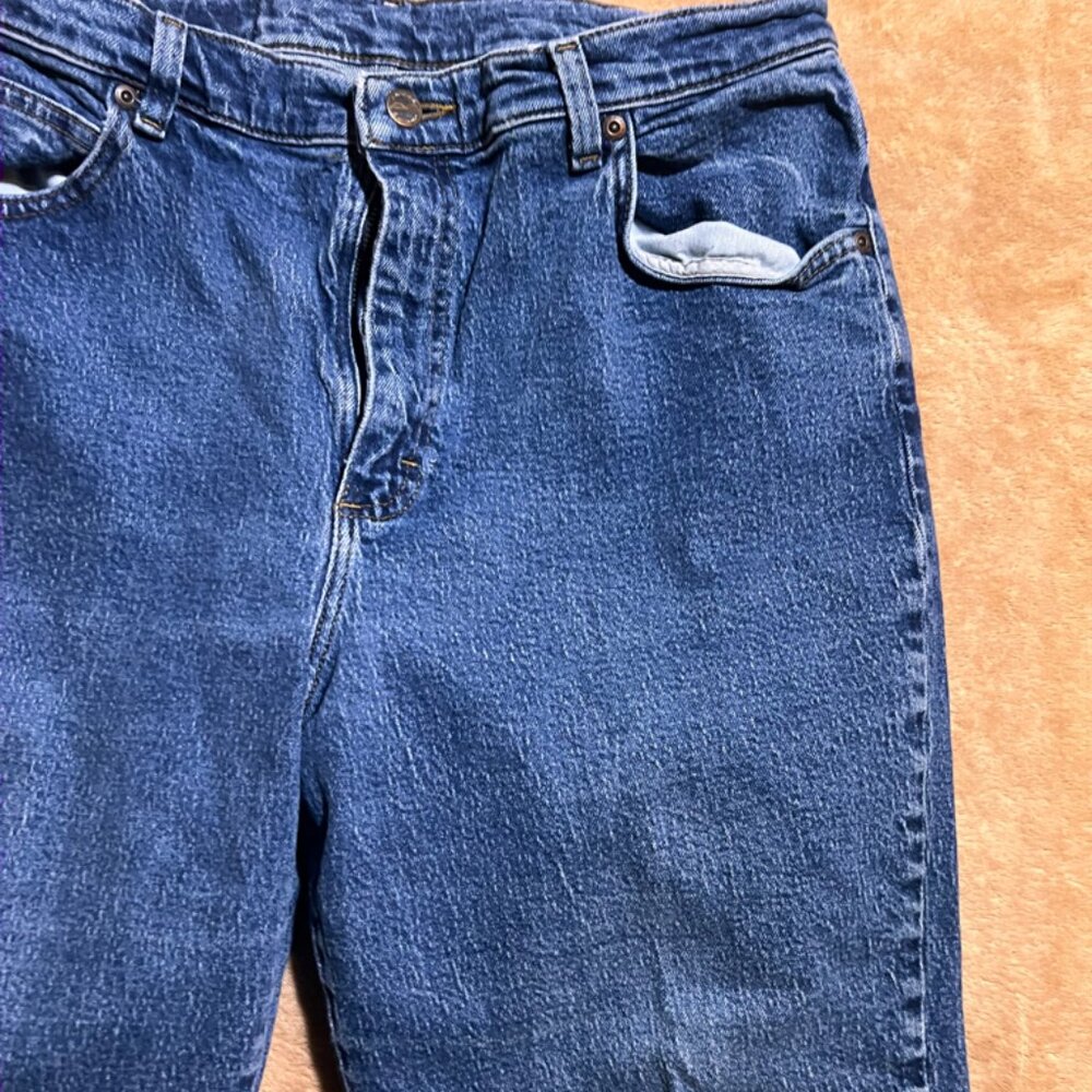 Vintage Riders By Lee Women 16 Petite‎ High Rise Dark Wash Mom 1990s Jeans